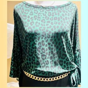 Michael/Michael Kors  Mega cheetah print top.